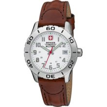 Wenger Swiss Military Grenadier Ladies Watch - White Dial Brown