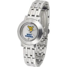 West Virginia Mountaineers Ladies Stainless Steel Watch