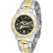 Western Michigan Broncos WMU Mens Two-Tone Anochrome Watch