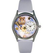 Whimsical watches angel with harp silver watch - One Size