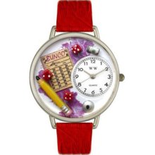 Whimsical Watches Mid-Size Japanese Quartz Bunco Royal Blue Leather Strap Watch