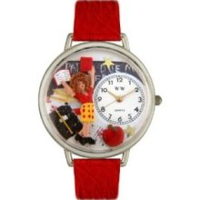 Whimsical Watches Unisex U0640002 Kindergarten Teacher Red Leather