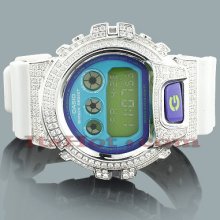 White GShock Watch with White Crystals