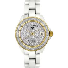 WISS LEGEND Women's Karamica White Diamond (2.88 ctw) Pave Dial White