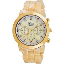 Women's Brooke Oversized Mother of Pearl Watch in Horn / Gold ...