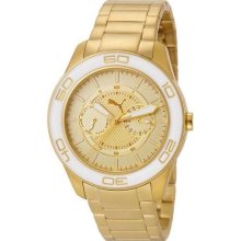 Women's Gold-Tone Puma Tube Multifunction Metal Watch PU102982002 ...