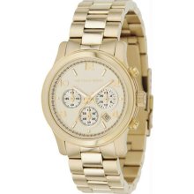 Women's Gold Tone Stainless Steel Quartz Chronograph Link Bracelet