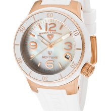 Women's Neptune (40 mm) White MOP Dial White Silicone ...