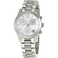 Women's Stainless Steel Chronograph Quartz Silver Dial Date Display