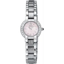 Women's Stainless Steel Dress Watch with Diamonds
