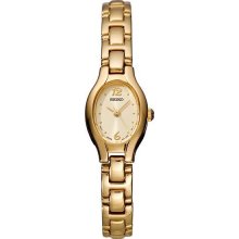 Women's Stainless Steel Gold Tone Champagne dial