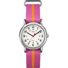 Women's Timex Midsize Weekender Stripe Slip Through Strap Watch -