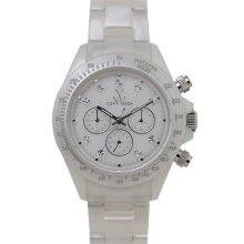Women's toywatch chronograph plasteramic watch flp06wh