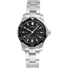 Women's Victorinox Stainless Steel Alliance Sport Black Dial Quartz Da